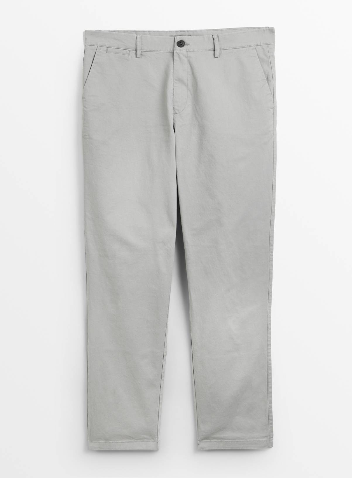 Light Grey Straight Leg Chino Trousers 40R - Image 3